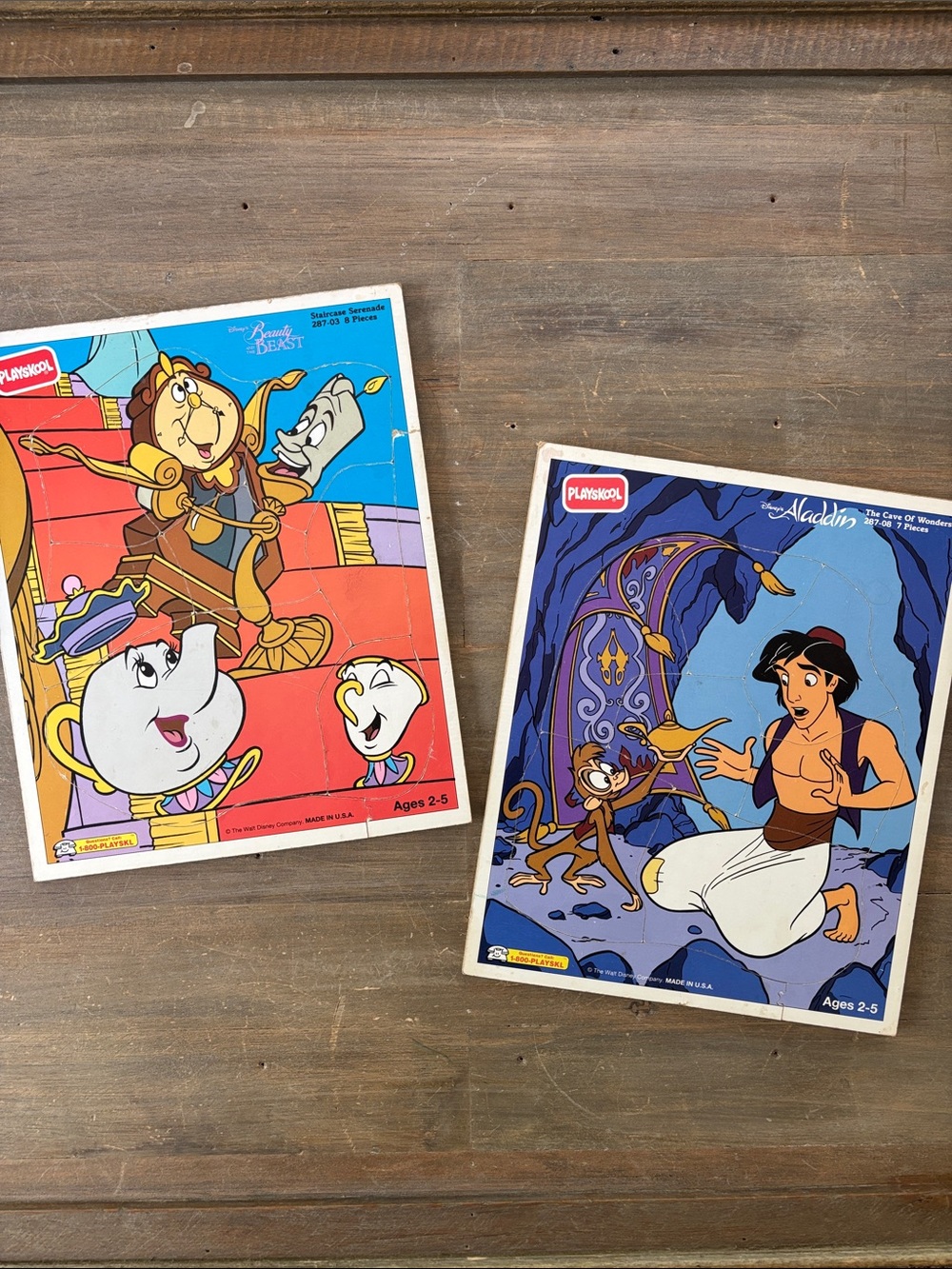 Vintage 90s Playskool Disney wooden puzzles